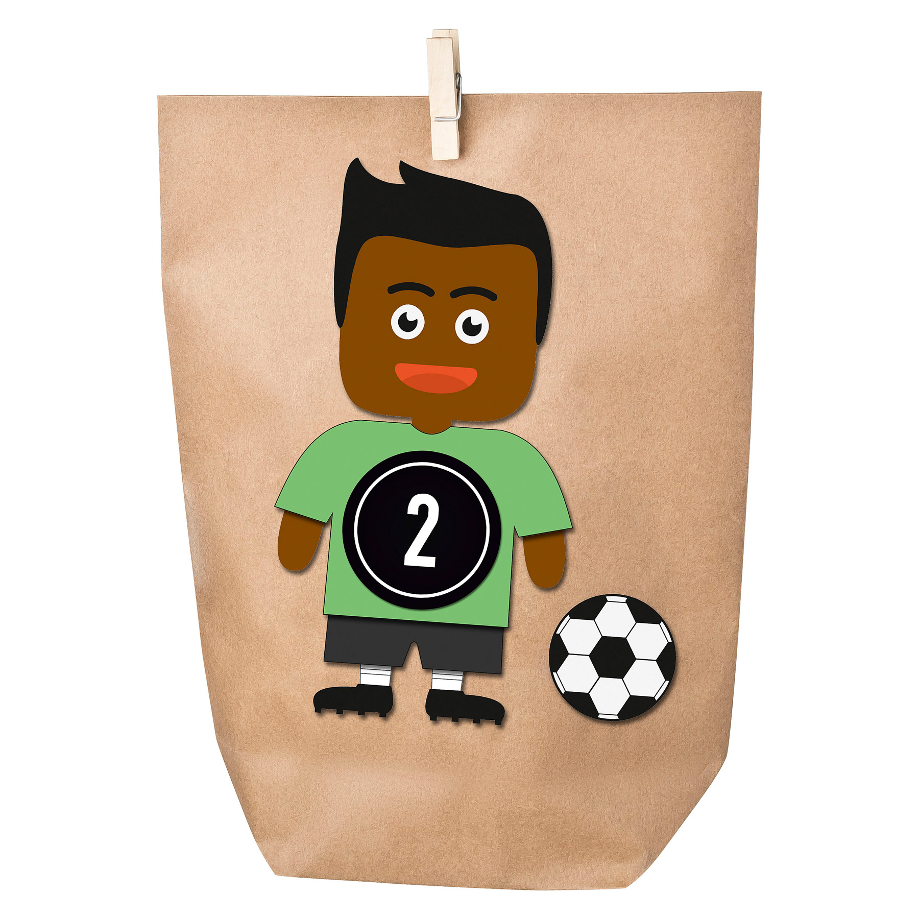Basteladventskalender Fu�baller Trikot gr�n Hose schwarz...