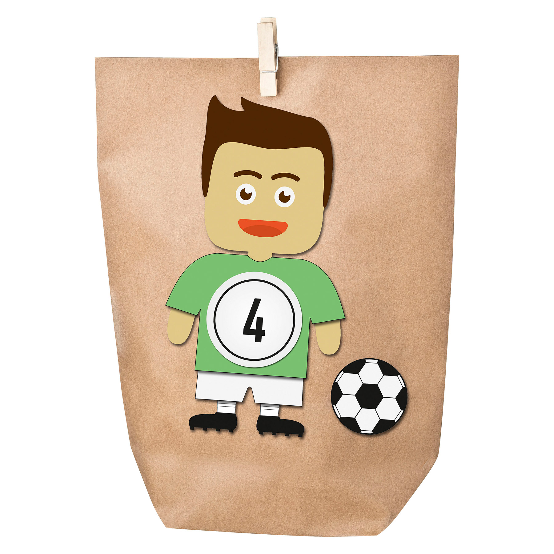 Basteladventskalender Fu�baller Trikot gr�n Hose wei� + ...