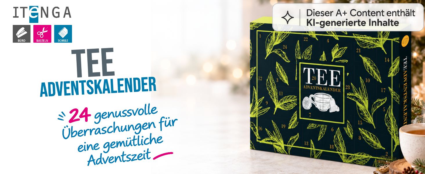 itenga Adventskalender gef�llt Tee - Teeadventskalender ...