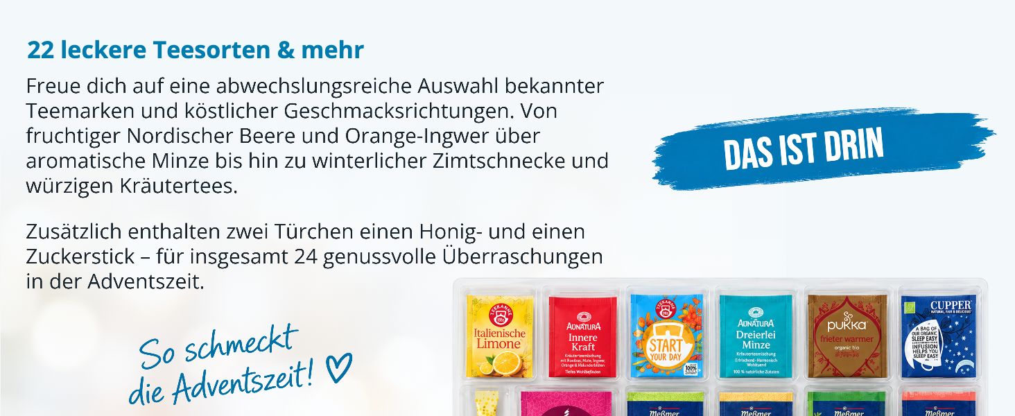itenga Adventskalender gef�llt Tee - Teeadventskalender ...