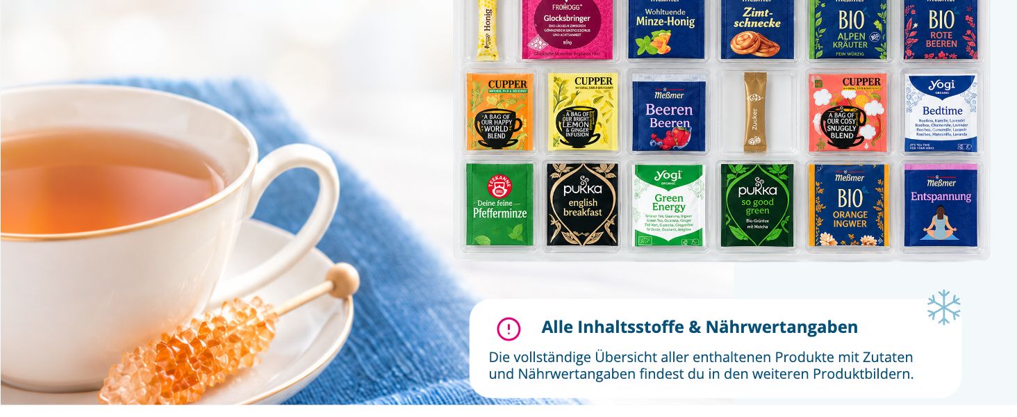 itenga Adventskalender gef�llt Tee - Teeadventskalender ...