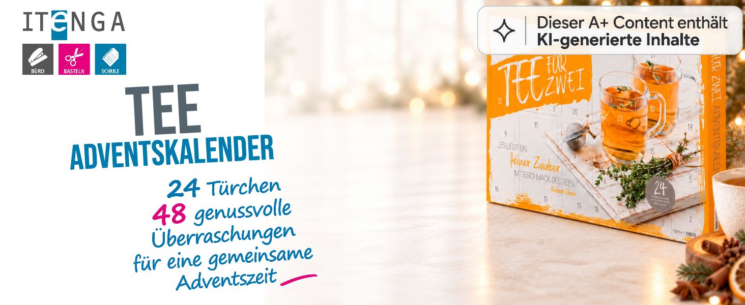 itenga Adventskalender gef�llt Tee f�r ZWEI - Teeadvents...