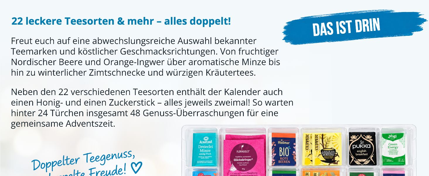 itenga Adventskalender gef�llt Tee f�r ZWEI - Teeadvents...