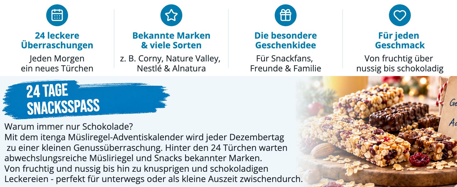 itenga M�sli-Riegel Adventskalender