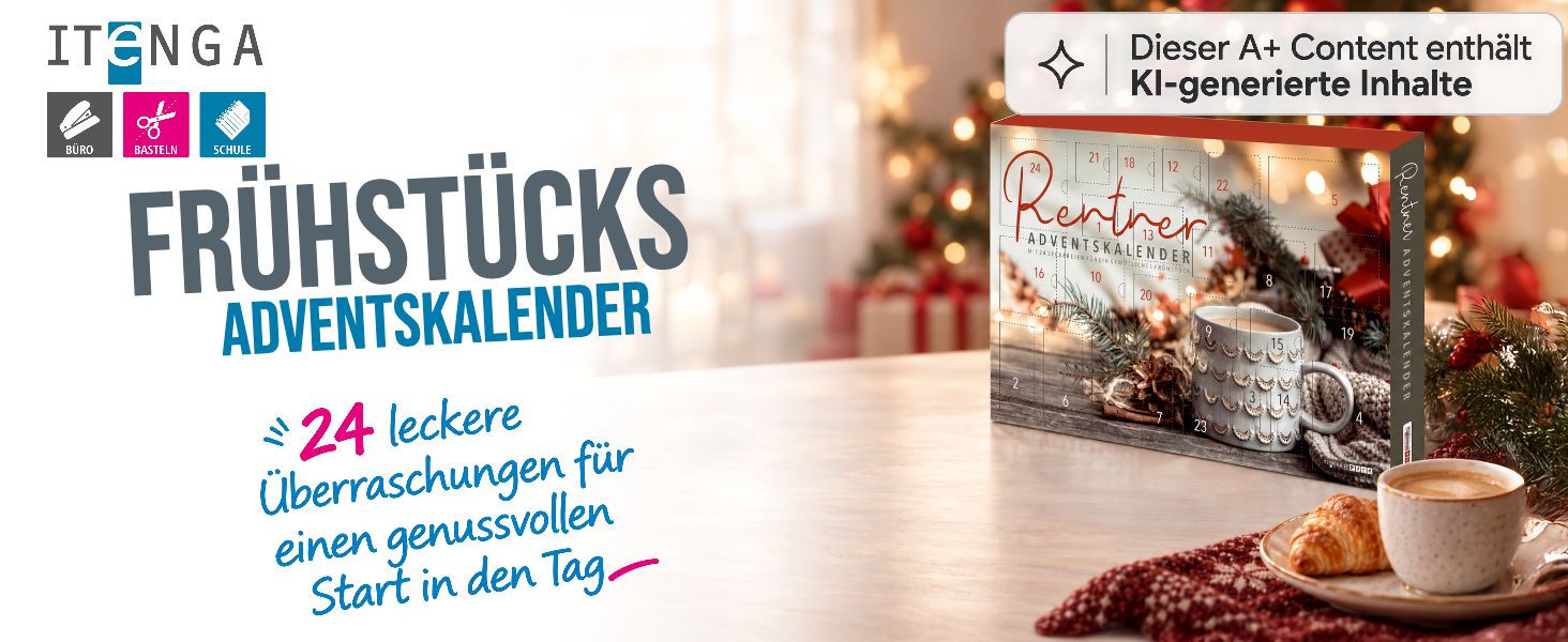 itenga Fr�hst�ck Adventskalender Motiv Rentner Adventska...
