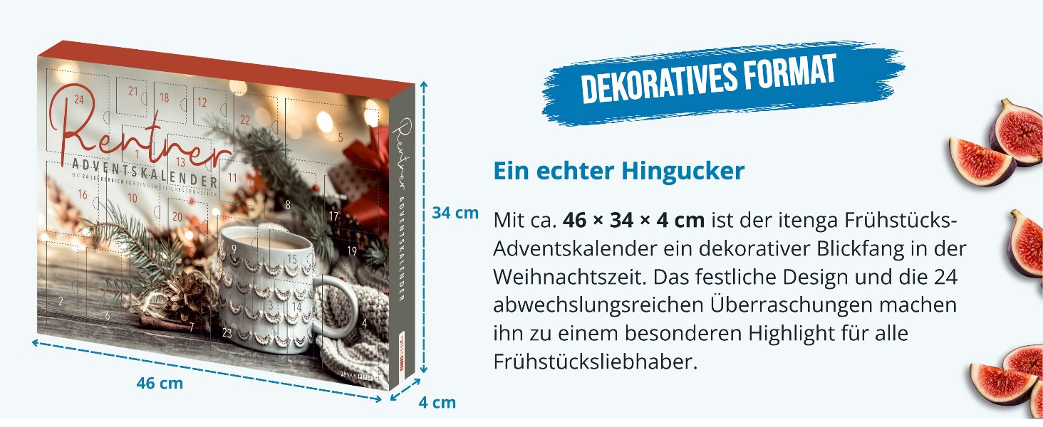 itenga Fr�hst�ck Adventskalender Motiv Rentner Adventska...