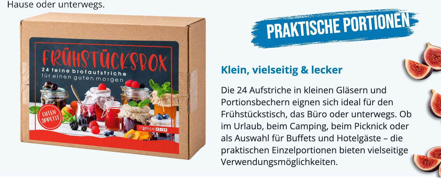 itenga Fr�hst�cksaufstrich Box � 24 Portionen - Inhalt 627g