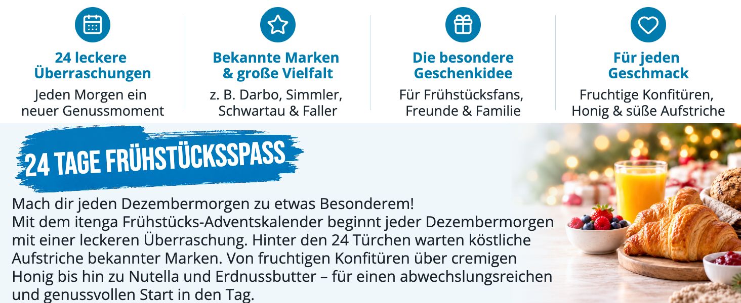 itenga Adventskalender Fr�hst�ck Brotaufstriche - Motiv ...