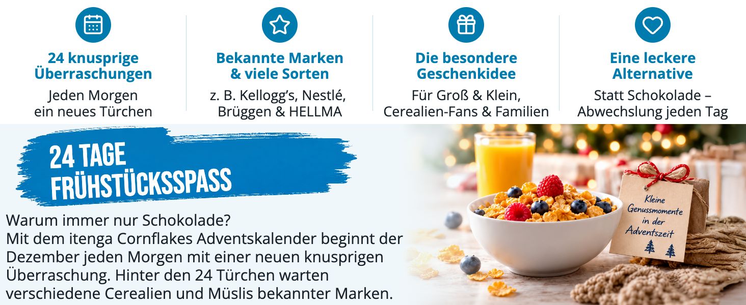 itenga XXL Cornflakes Adventskalender 2026