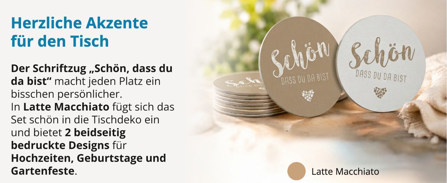 itenga 40x Bierdeckel Untersetzer "Sch�n dass du da bist...