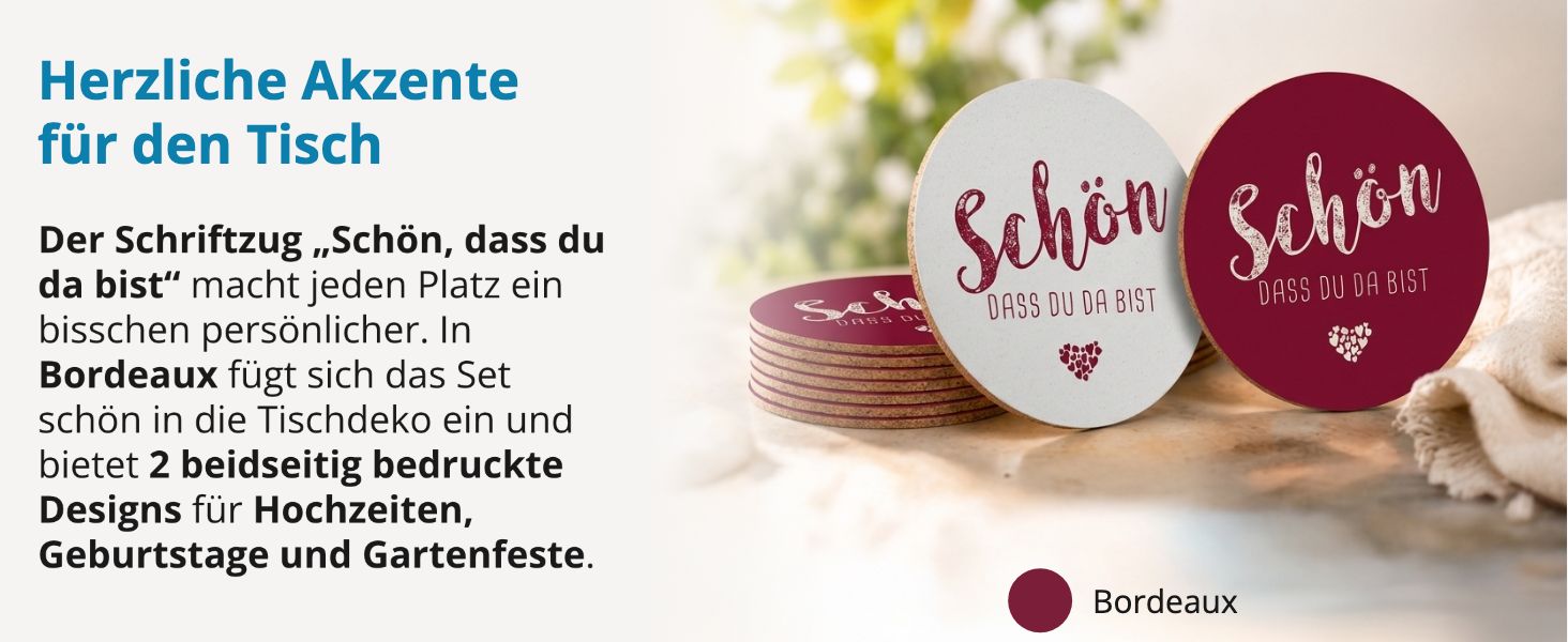 itenga 40x Bierdeckel Untersetzer "Sch�n dass du da bist...