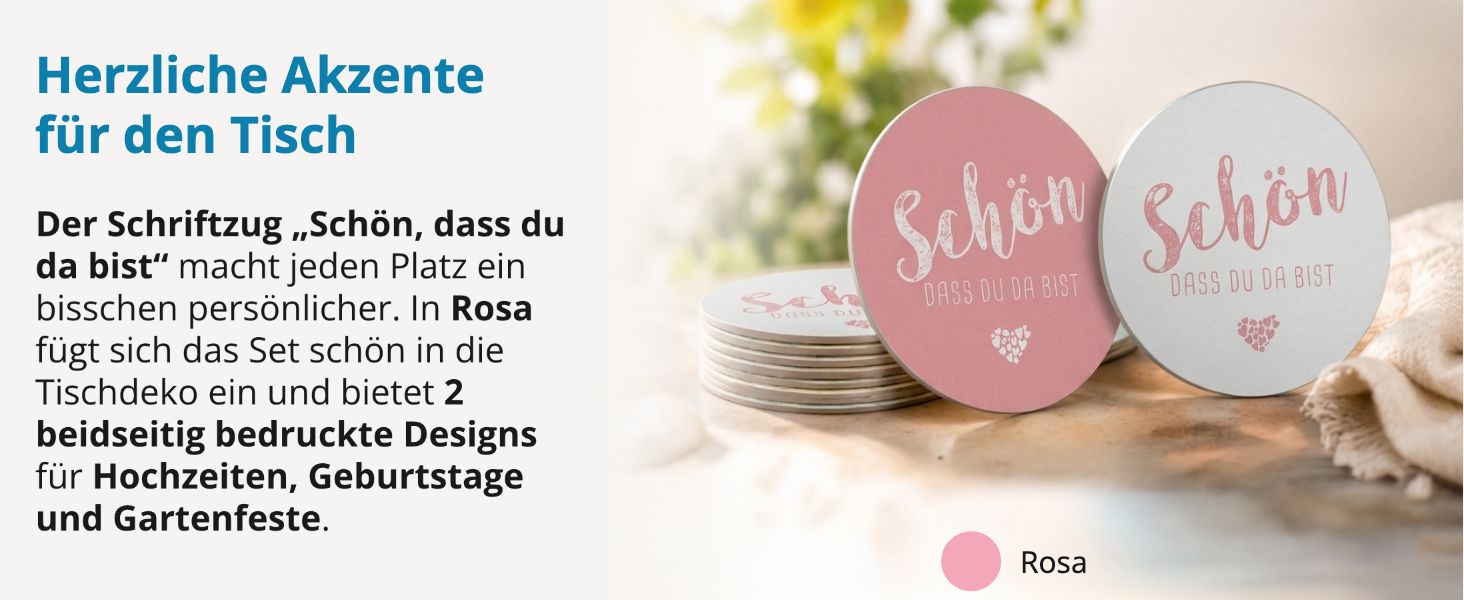 itenga 40x Bierdeckel Untersetzer "Sch�n dass du da bist...
