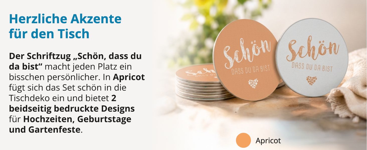itenga 40x Bierdeckel Untersetzer "Sch�n dass du da bist...