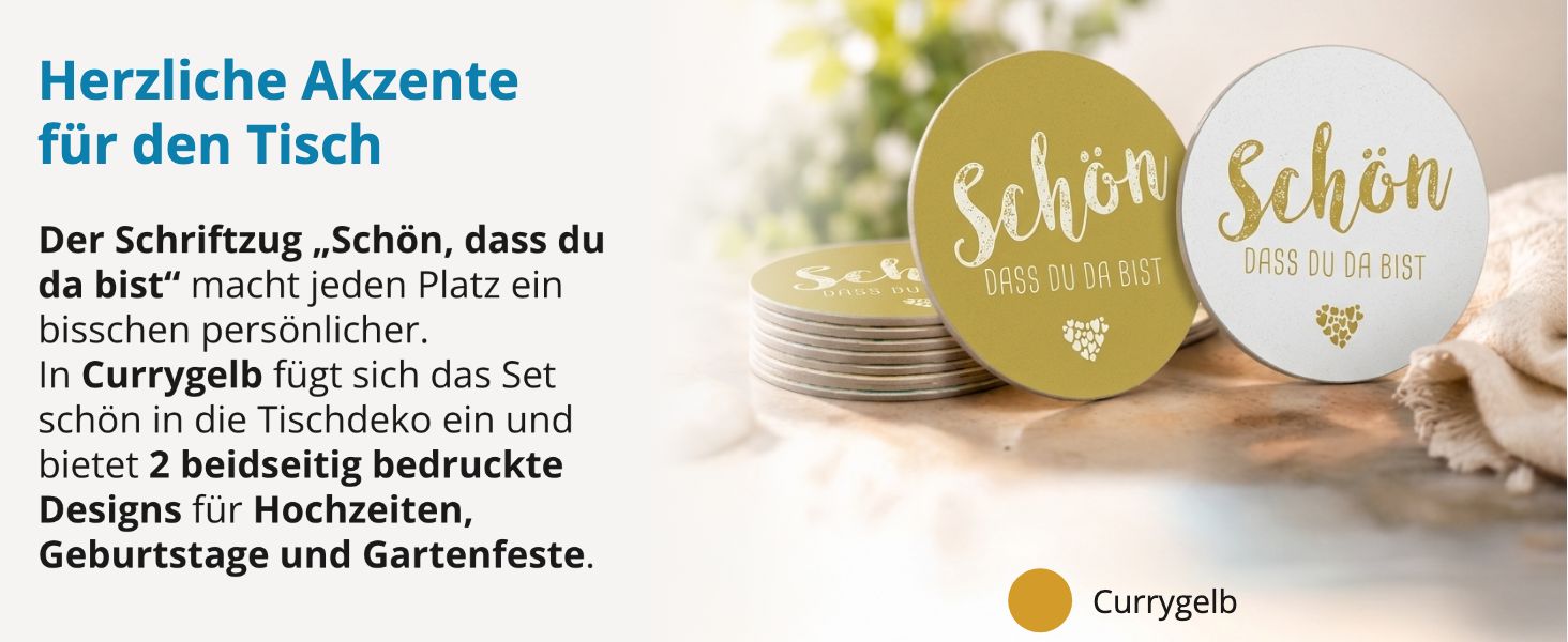 itenga 40x Bierdeckel Untersetzer "Sch�n dass du da bist...