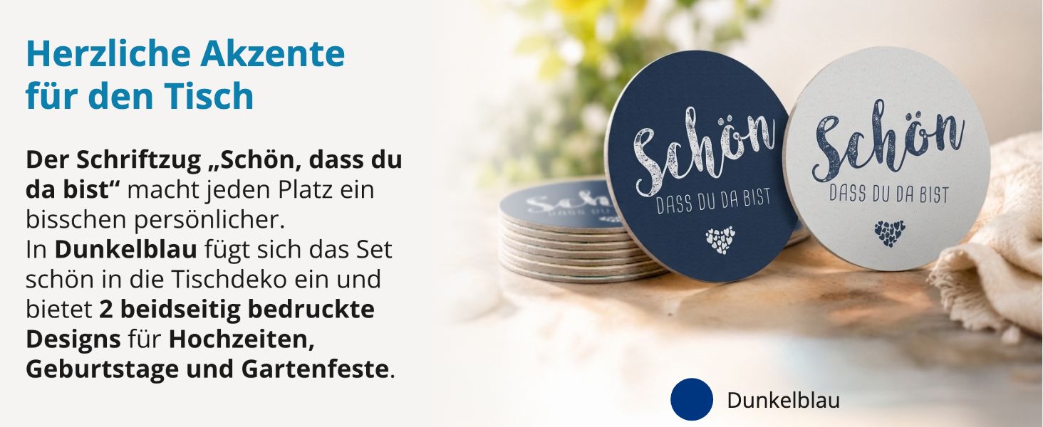 itenga 40x Bierdeckel Untersetzer "Sch�n dass du da bist...