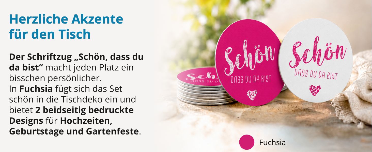 itenga 40x Bierdeckel Untersetzer "Sch�n dass du da bist...