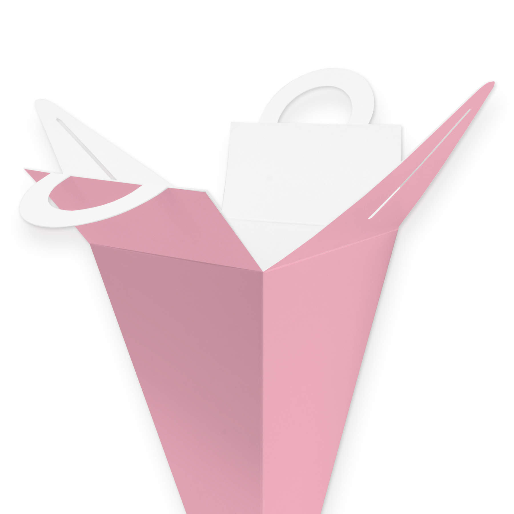 10x itenga Geschenkt�te Schult�te mit Griff 14 cm, Rosa