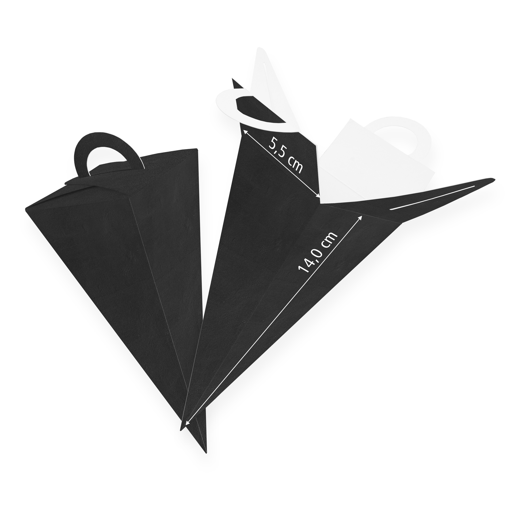 10x itenga Geschenkt�te Schult�te mit Griff 14 cm, Muste...