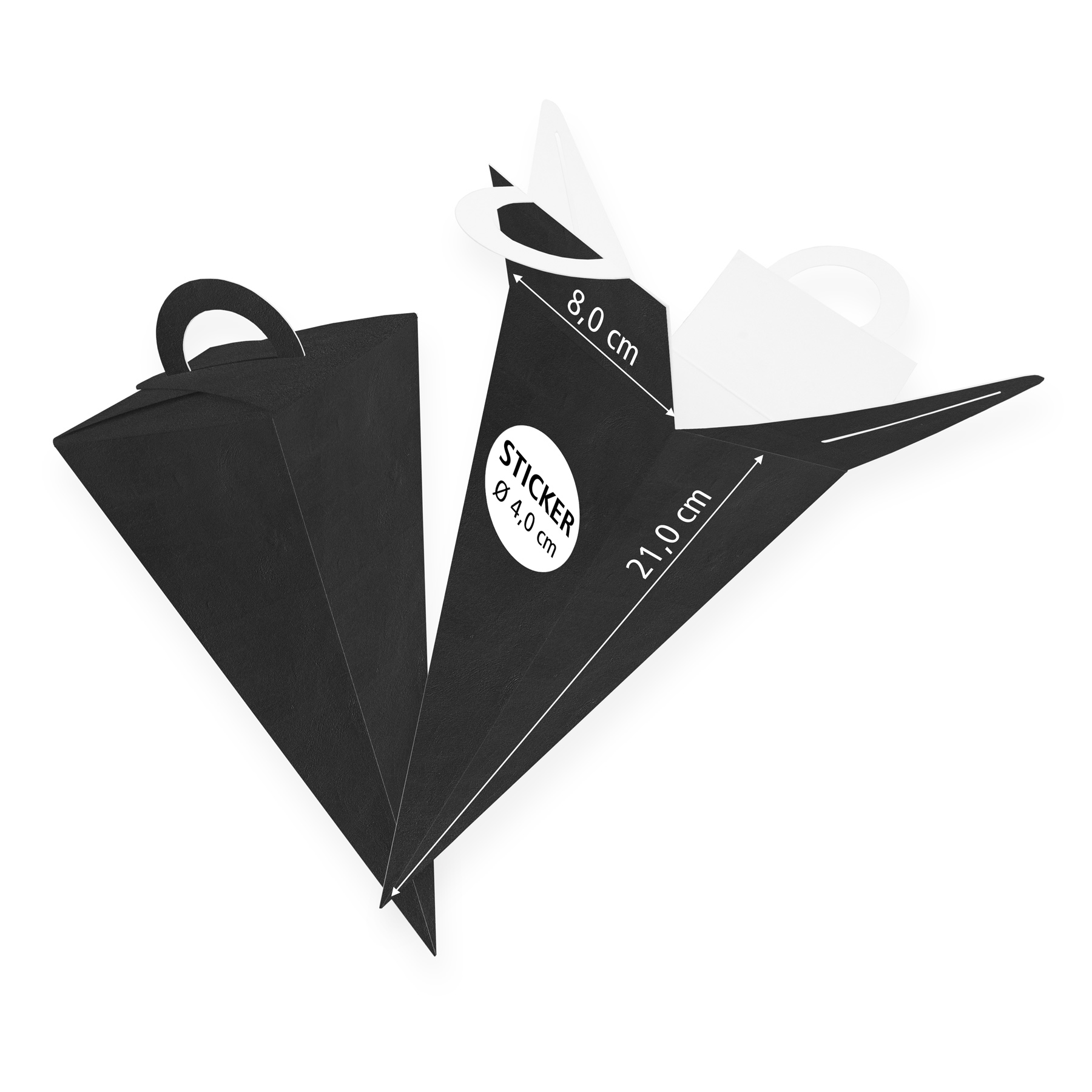 itenga SET V60 24x Geschenkt�te Schult�te 21 cm, Schiefe...