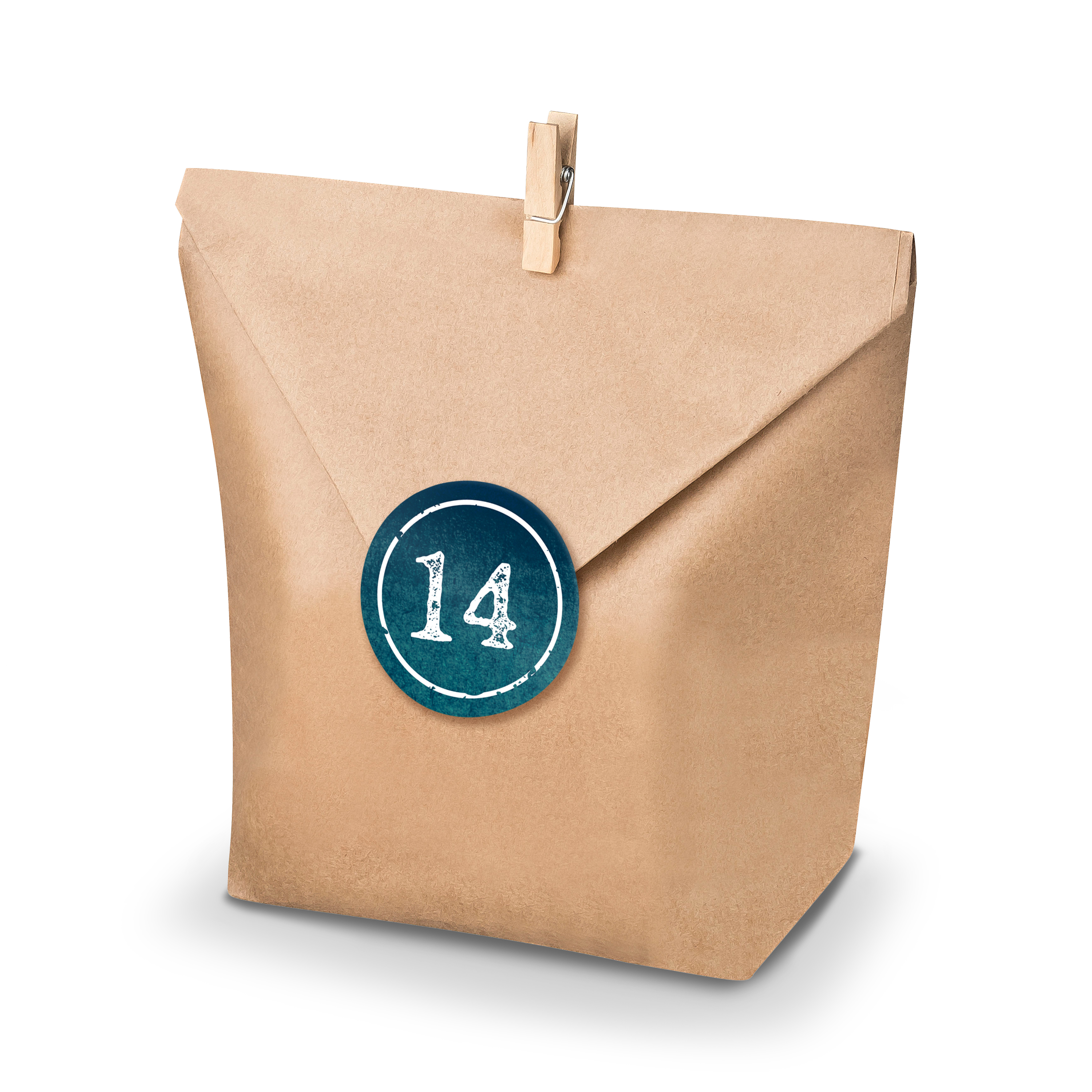 Basteladventskalender Set - Set 1 blaue Farbt�ne Sticke...