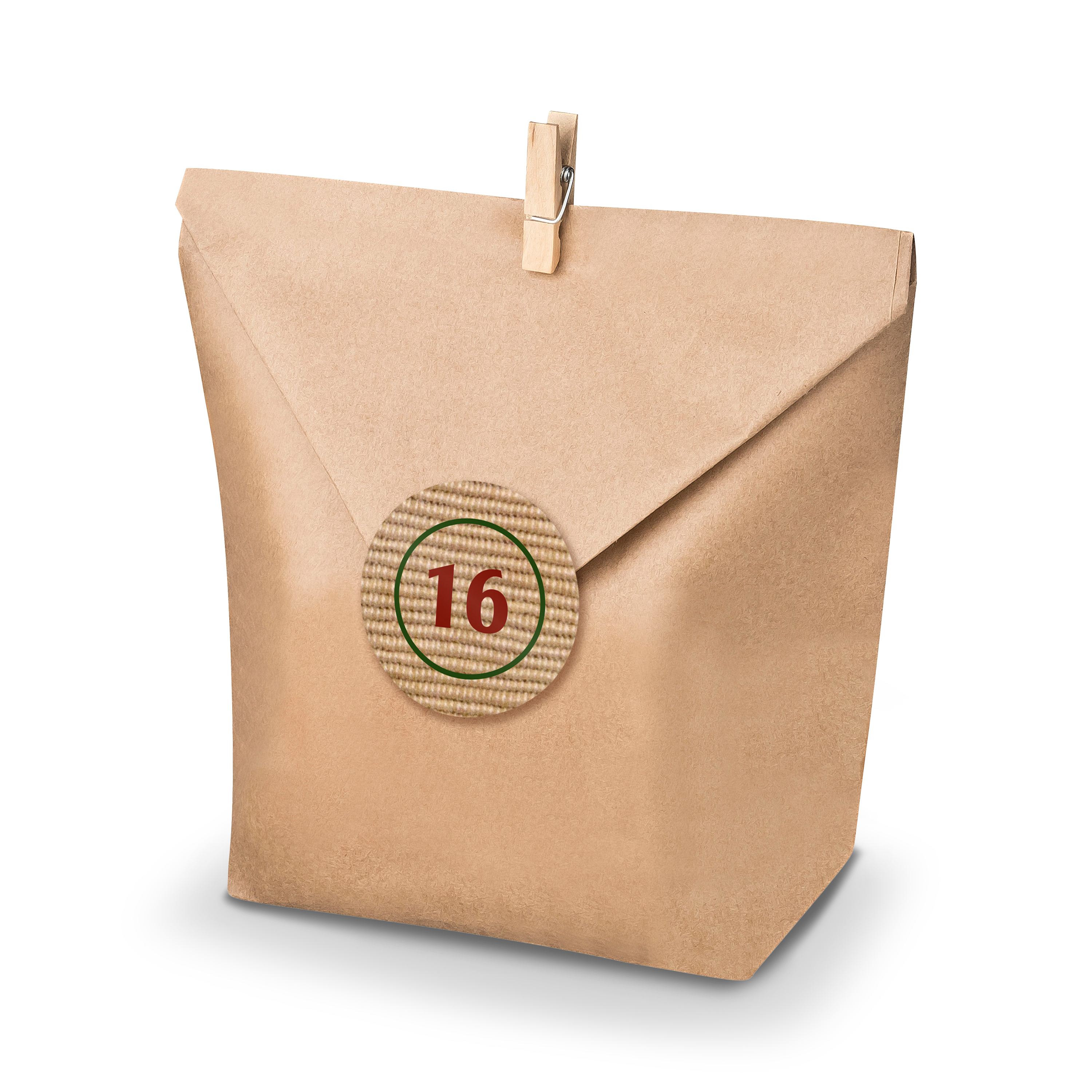 Basteladventskalender Set - Set 10 Sticker Jute Design