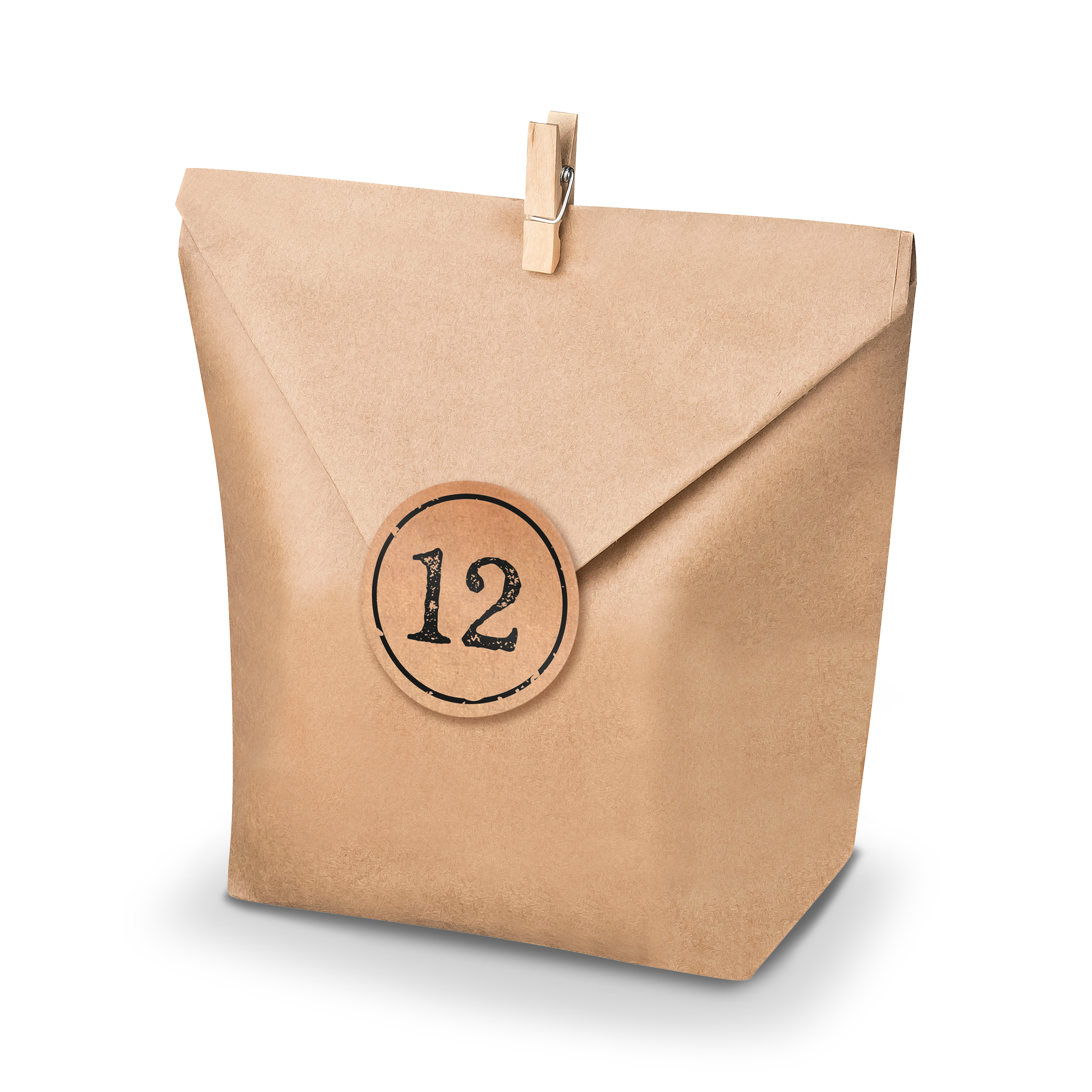Adventskalender Set 11 Geschenkt�ten + Klammern + Sticker