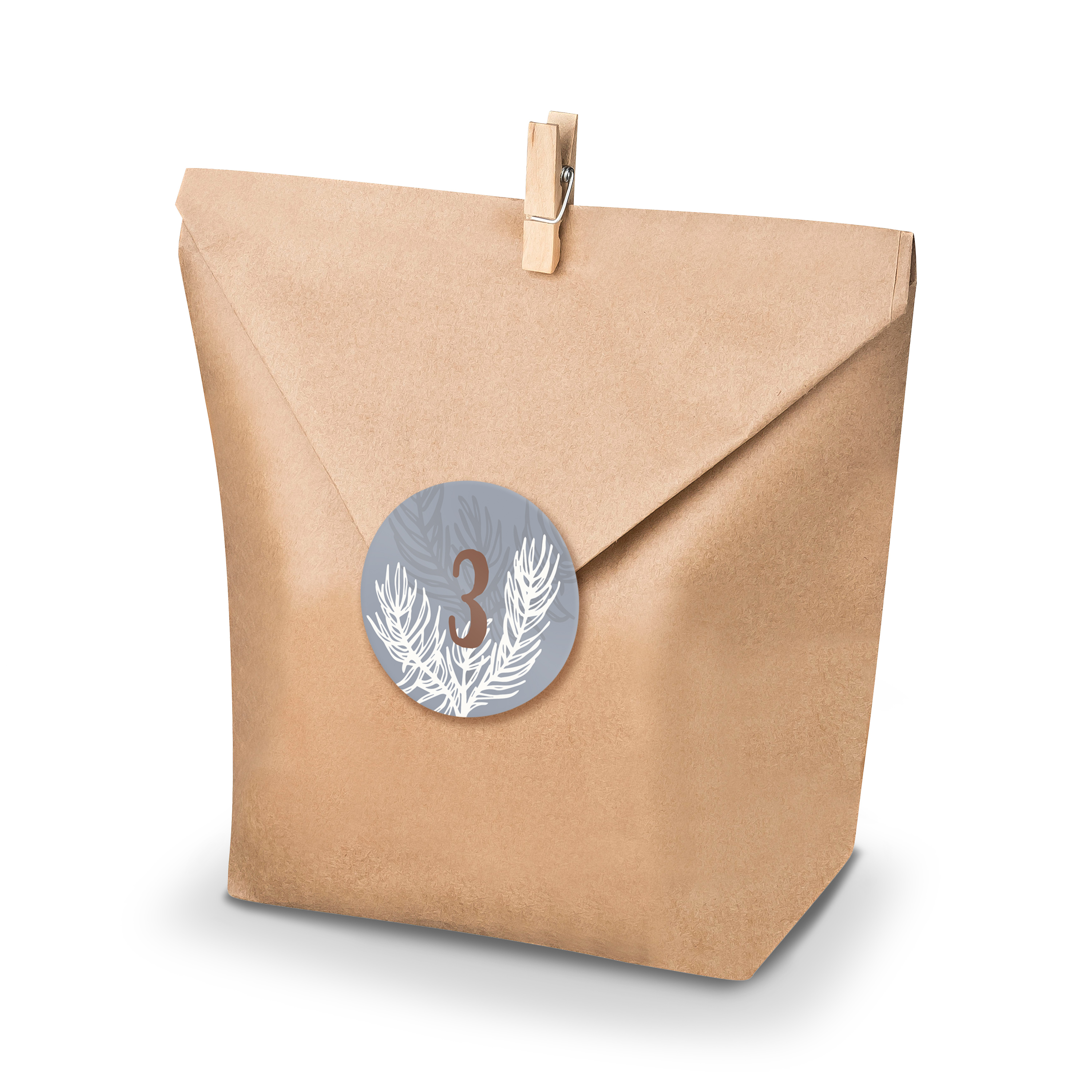 Adventskalender Set 15 Geschenkt�ten + Klammern + Sticker
