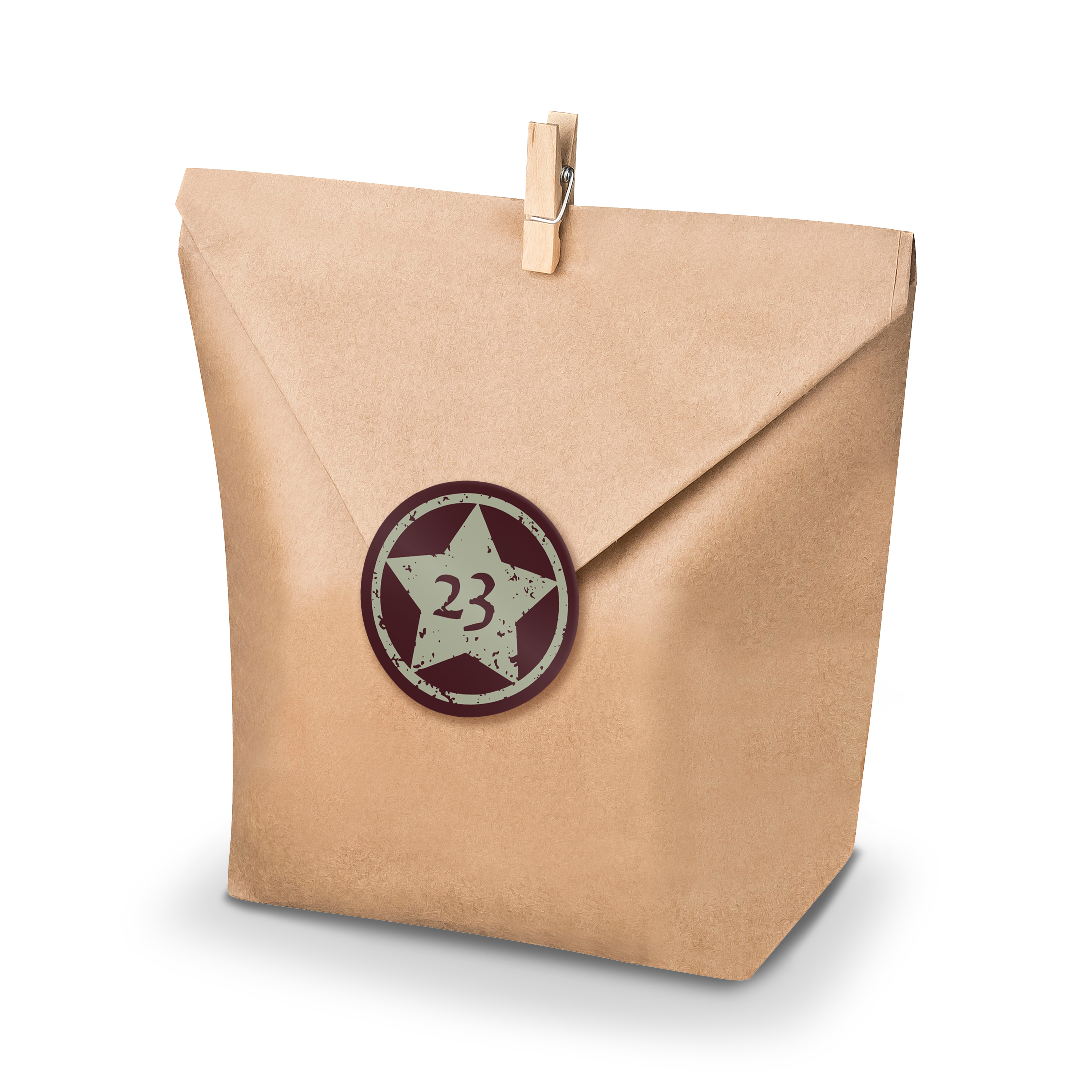 Adventskalender Set 20 Geschenkt�ten + Klammern + Sticker