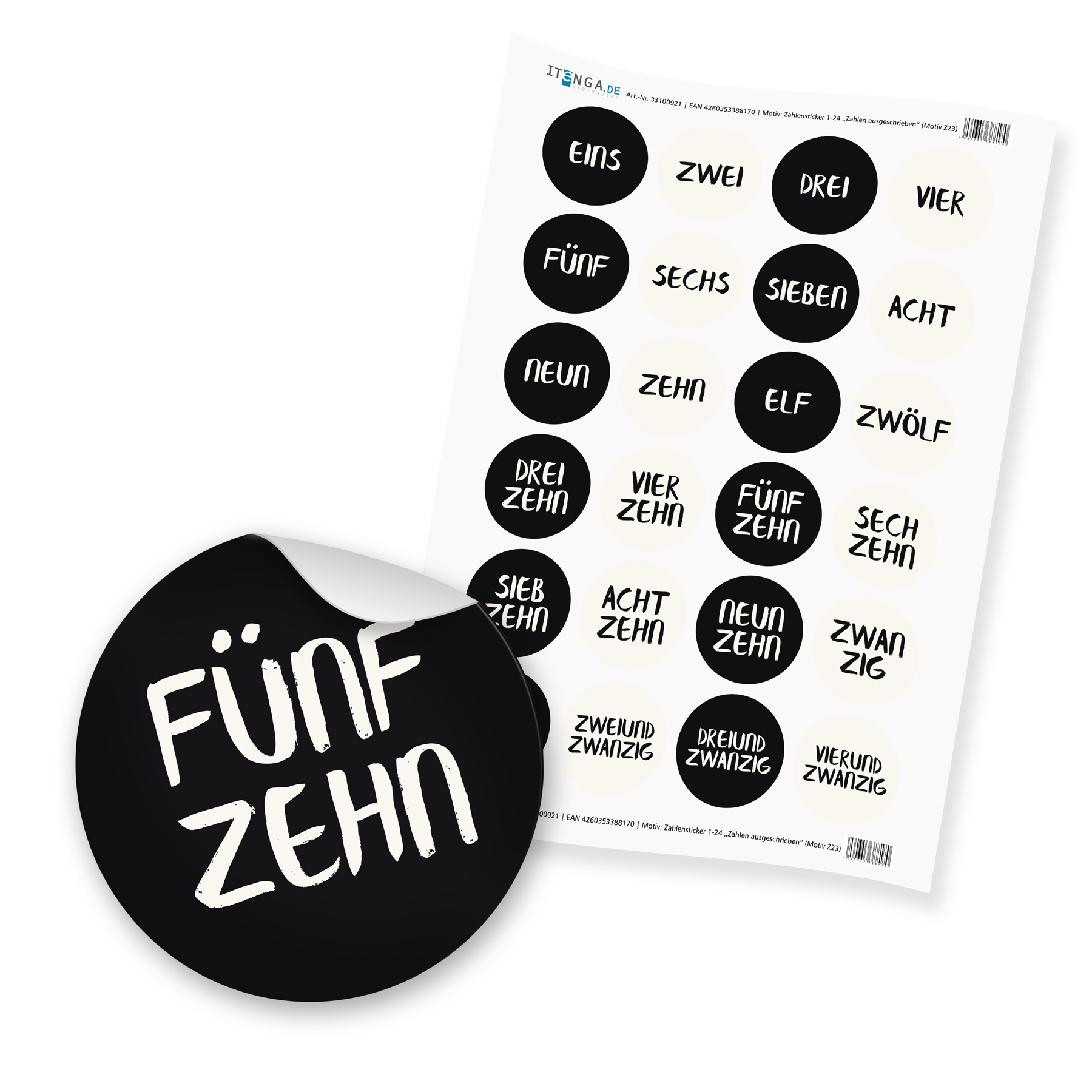 Adventskalender Set 23 Geschenkt�ten + Klammern + Sticker