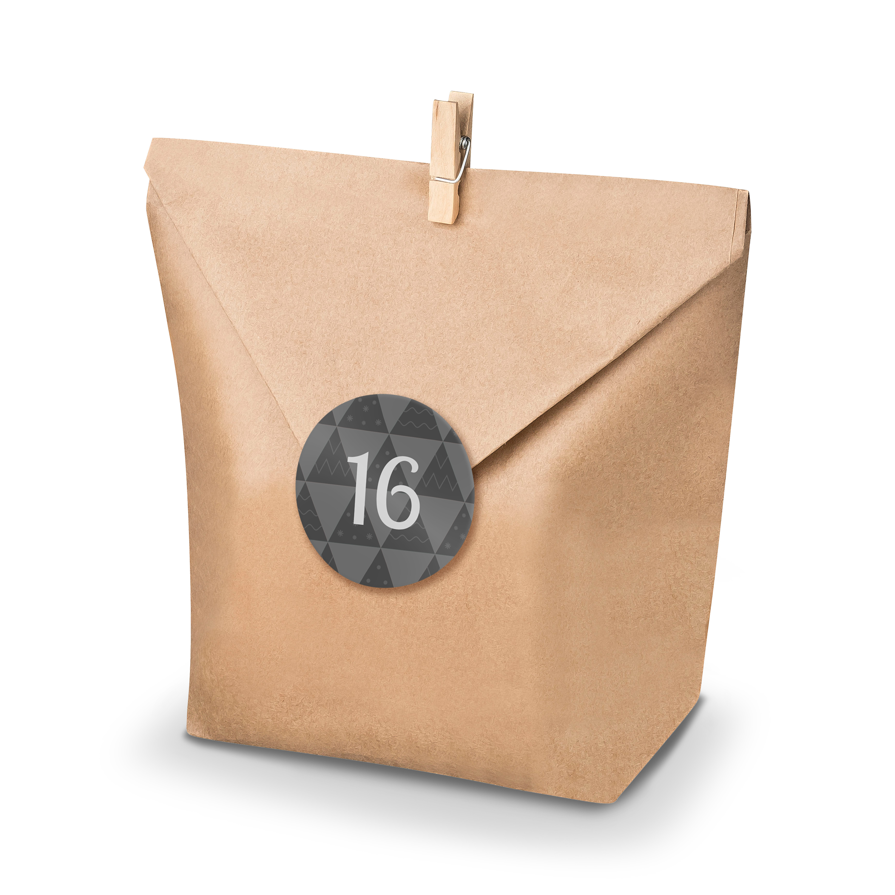 Adventskalender Set 25 Geschenkt�ten + Klammern + Sticker