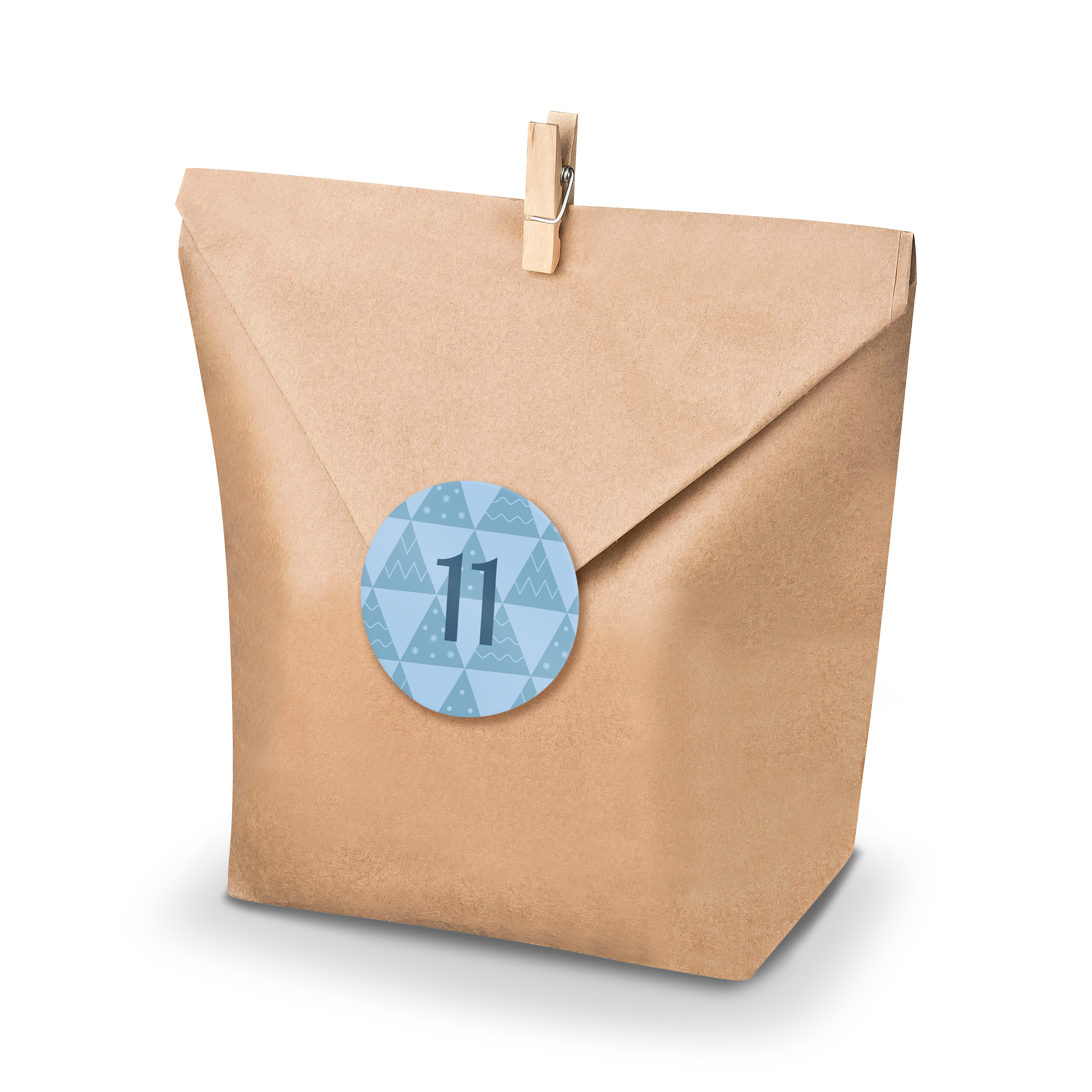 Adventskalender Set 26 Geschenkt�ten + Klammern + Sticker