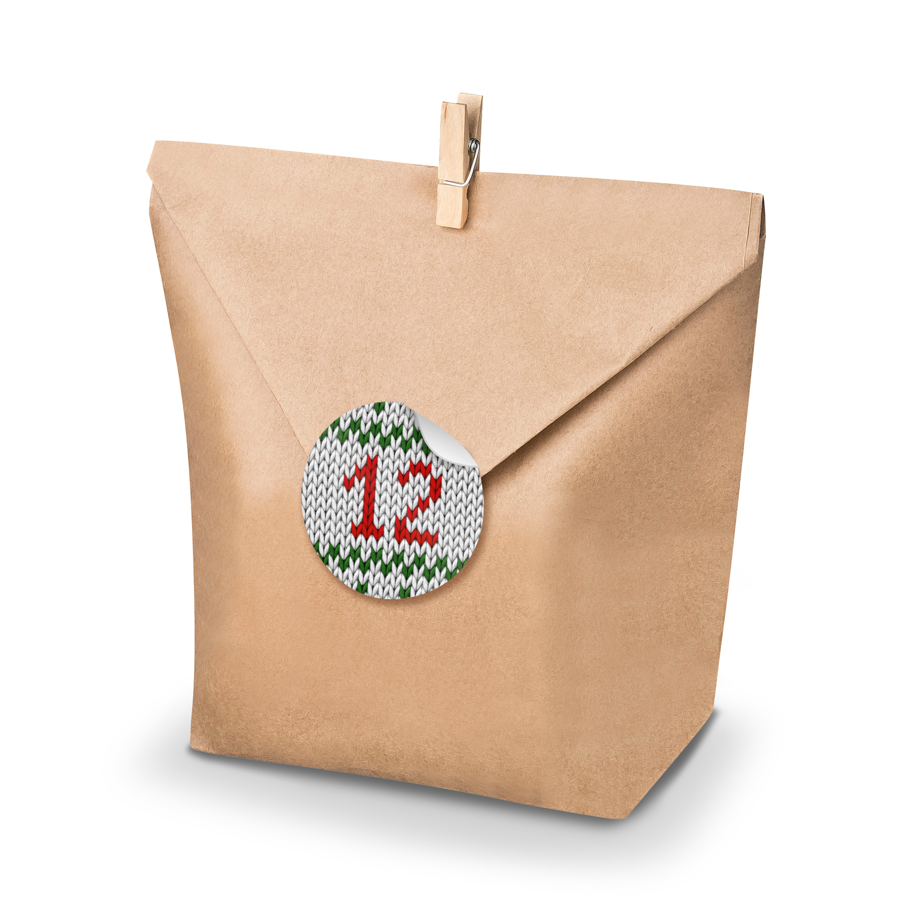 Adventskalender Set 28 Geschenkt�ten Klammern + Sticker ...