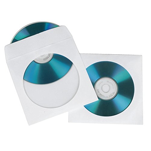 hama CD-/DVD-Papiertasche, fr 1 CD/DVD, wei