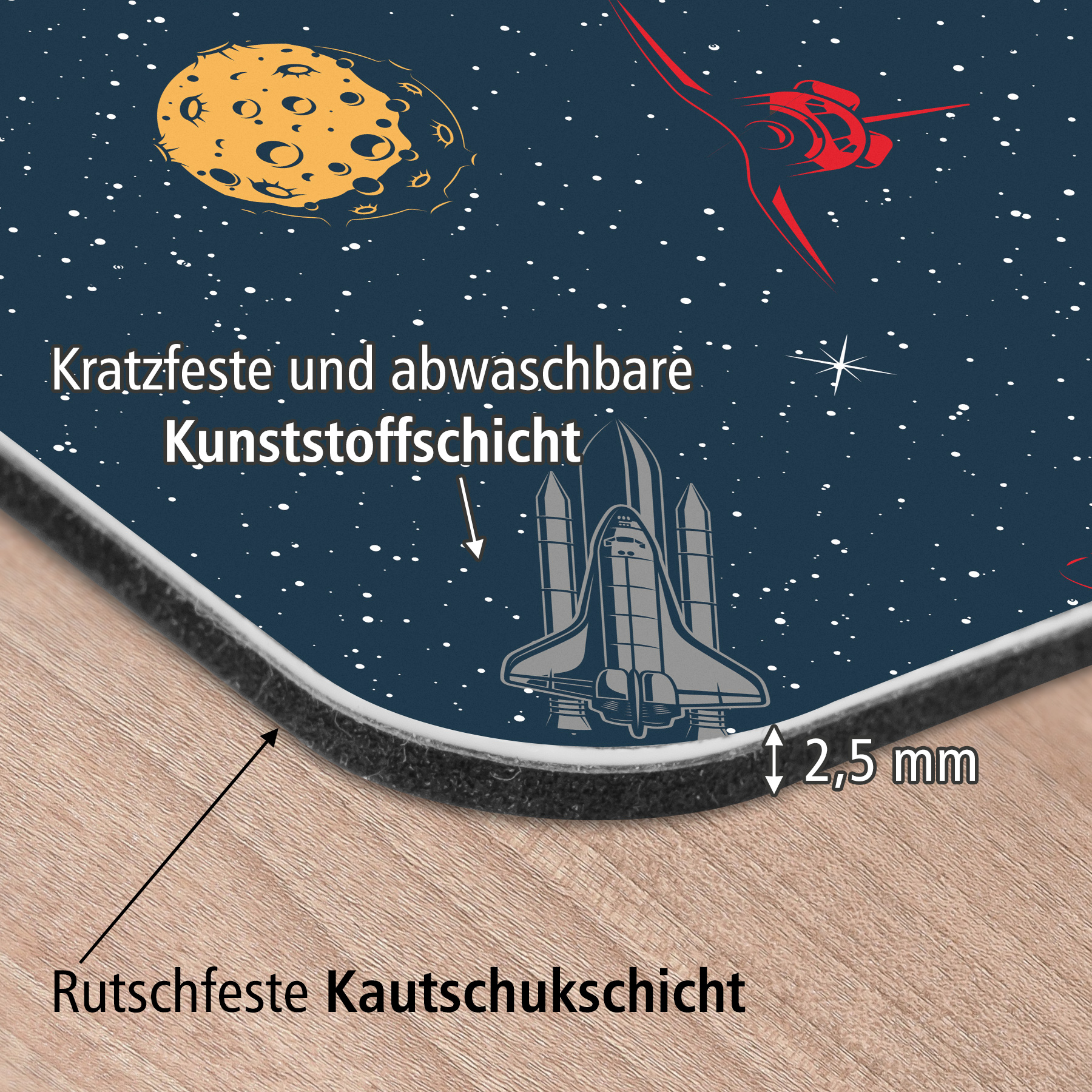 itenga Schreibunterlage Deluxe mit Stiftek�cher Motiv WE...