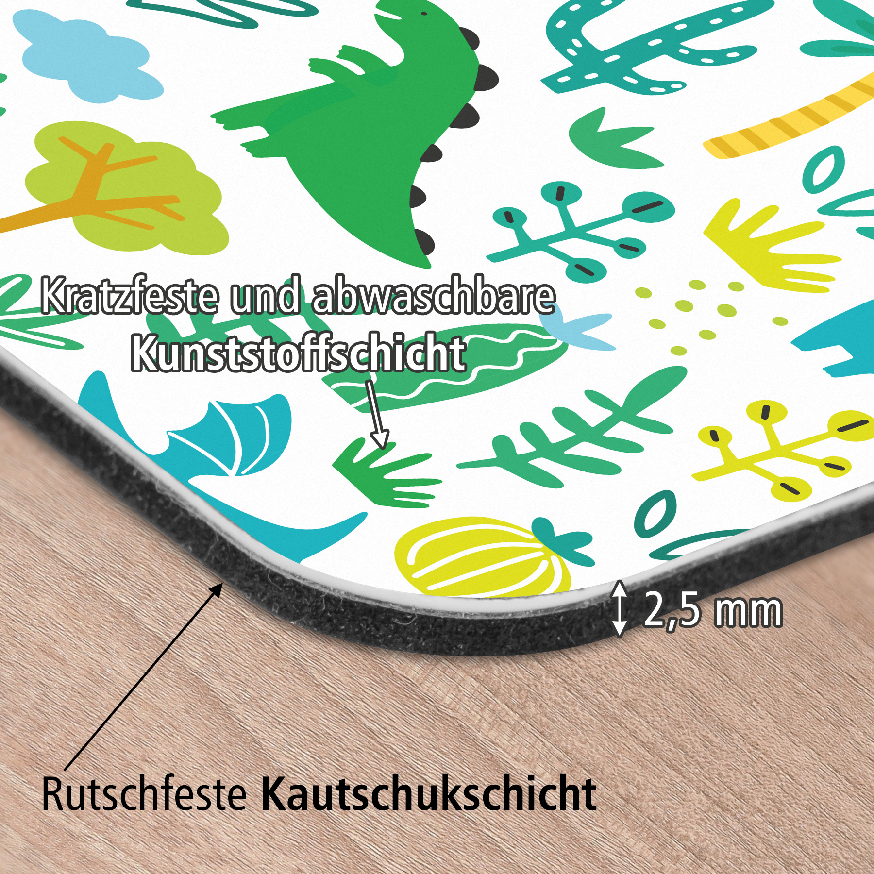 itenga Schreibunterlage Deluxe mit Stiftek�cher Motiv DINOS