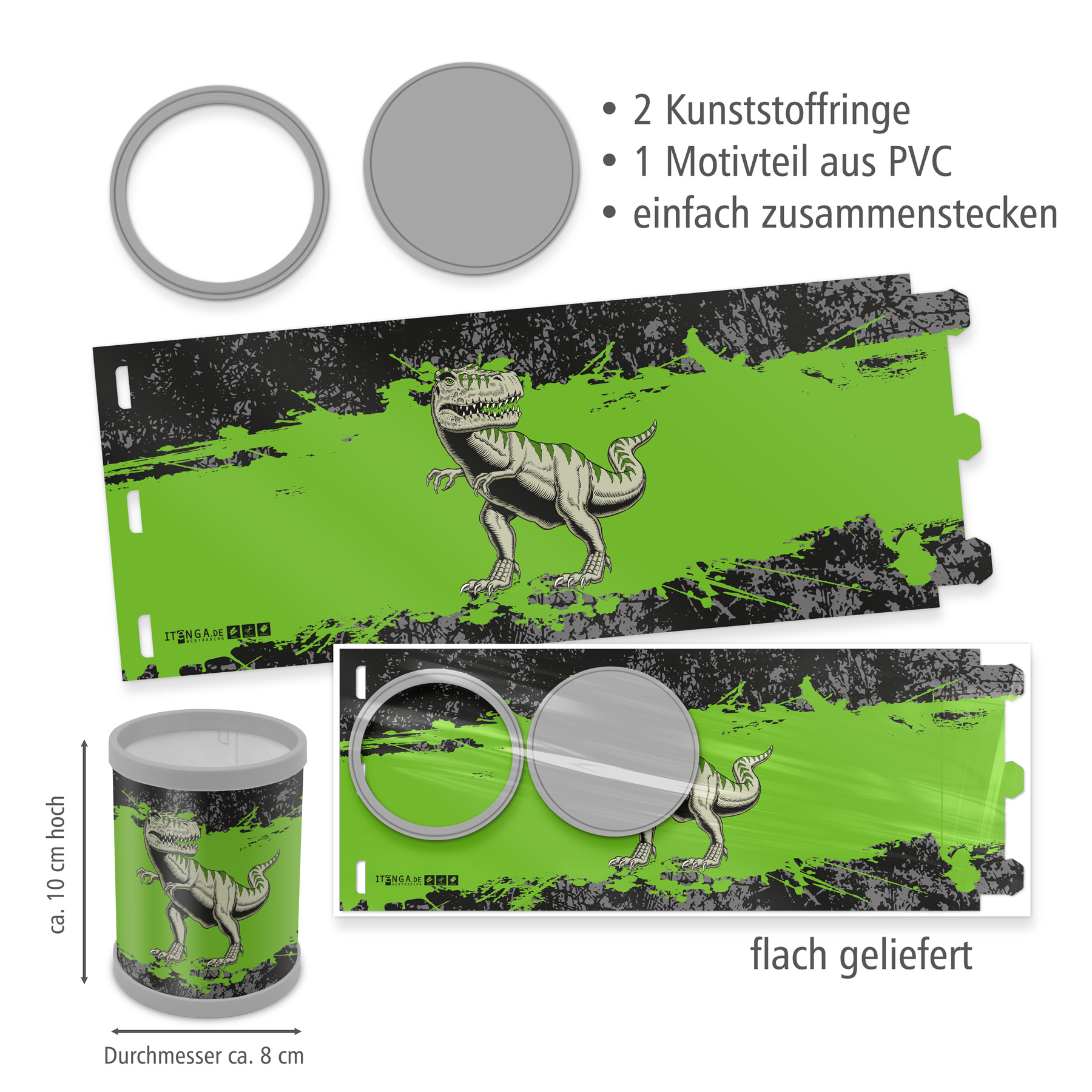 itenga Schreibunterlage Deluxe mit Stiftek�cher Motiv TREX