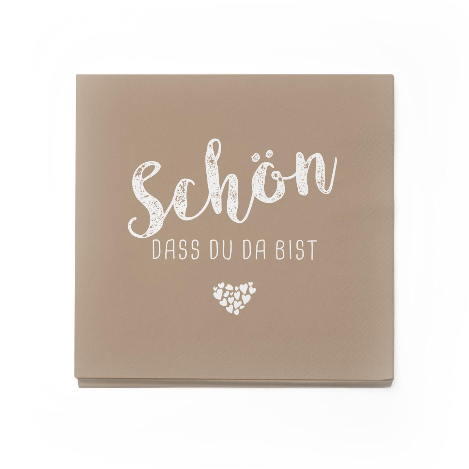 itenga 6x Windlicht + 40x Servietten - Sch�n dass du da ...