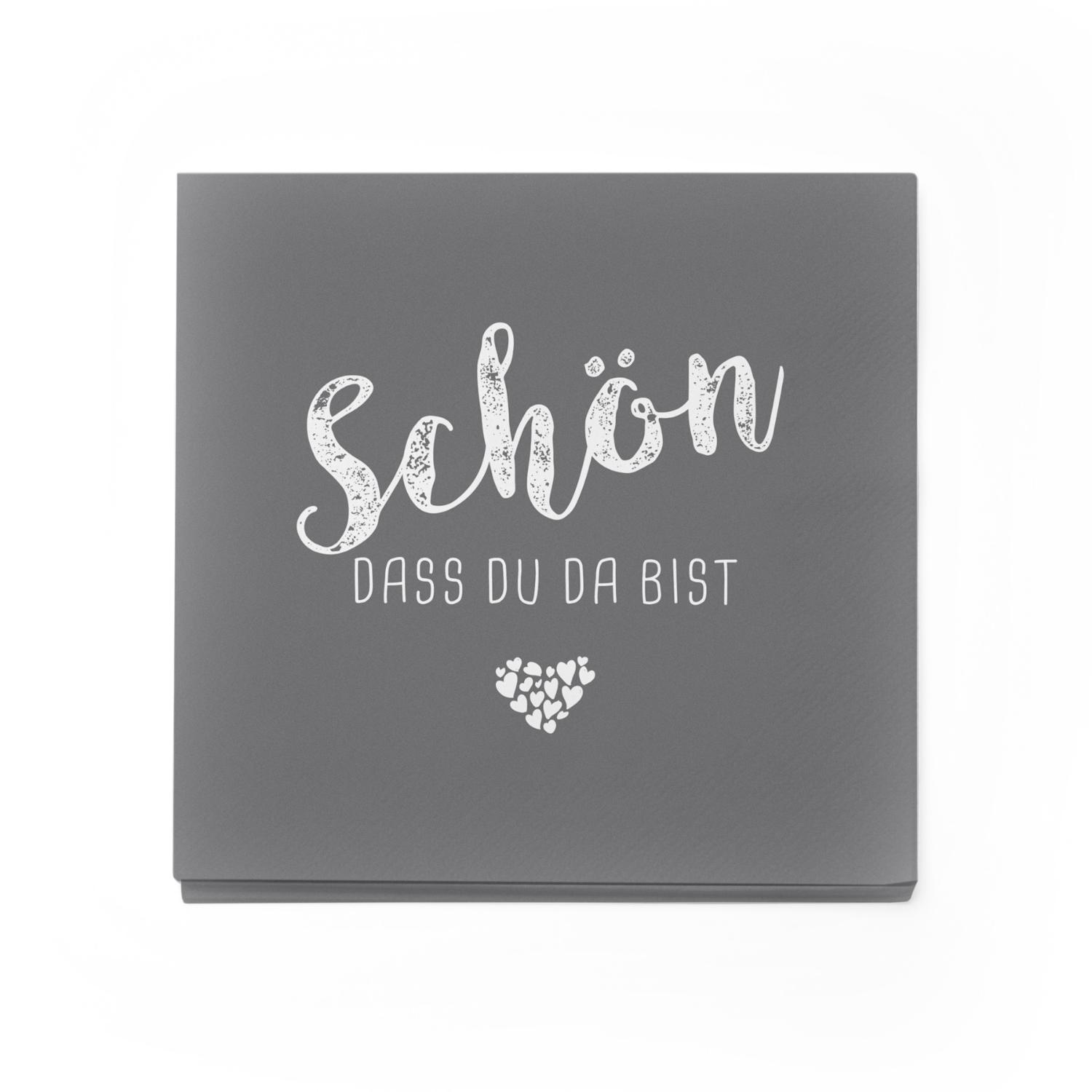 itenga 6x Windlicht + 40x Servietten - Sch�n dass du da ...