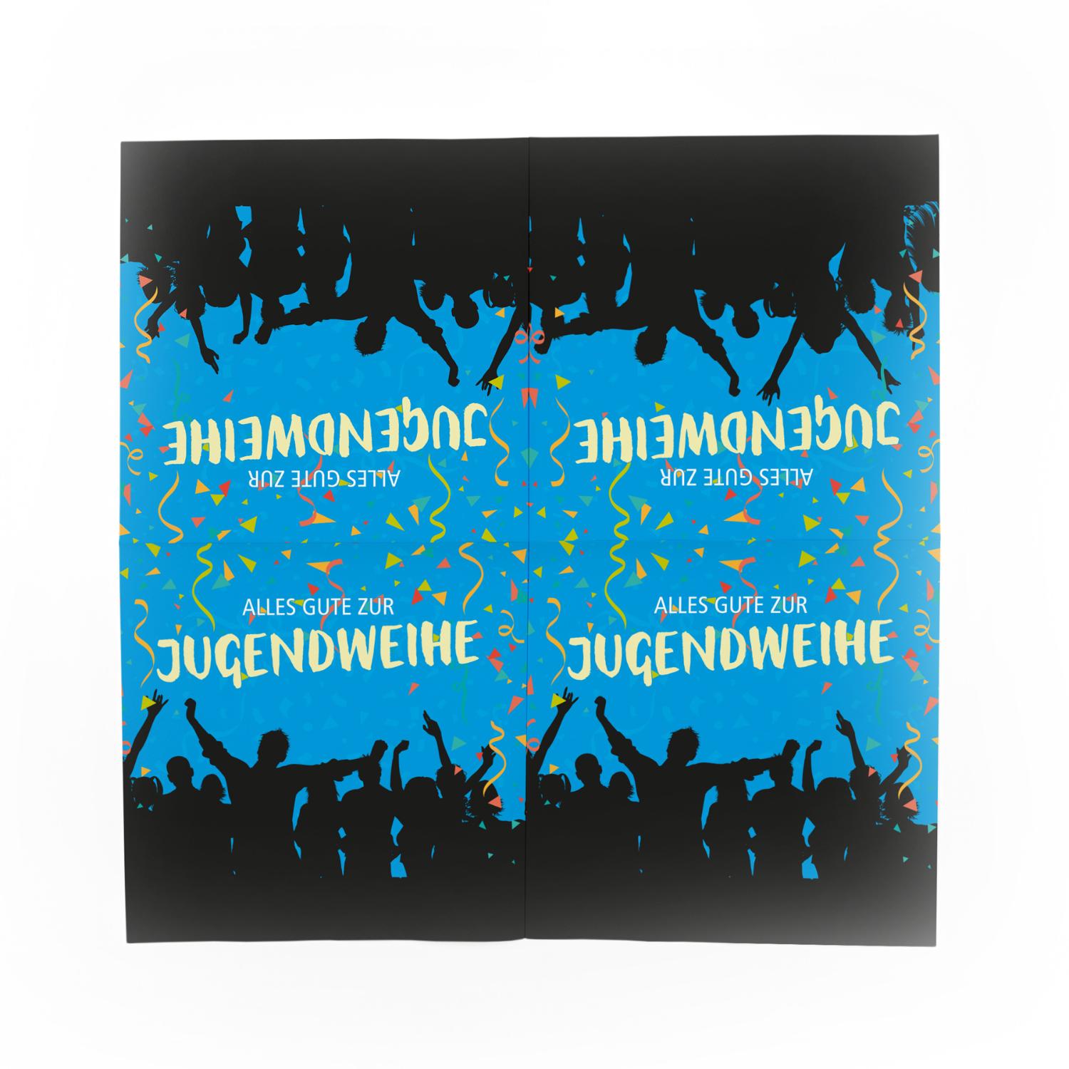 itenga 6x Windlicht + 40x Servietten - Jugendweihe
