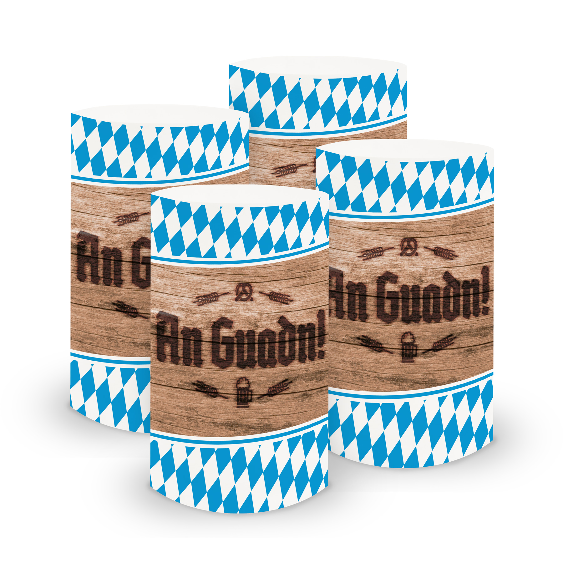 itenga 6x Windlicht + 40x Servietten - Bayrisch Schee da...