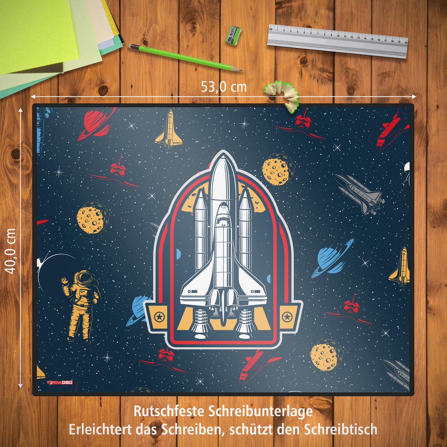 itenga Schreibunterlage V2 mit Stiftek�cher Motiv WELTRAUM