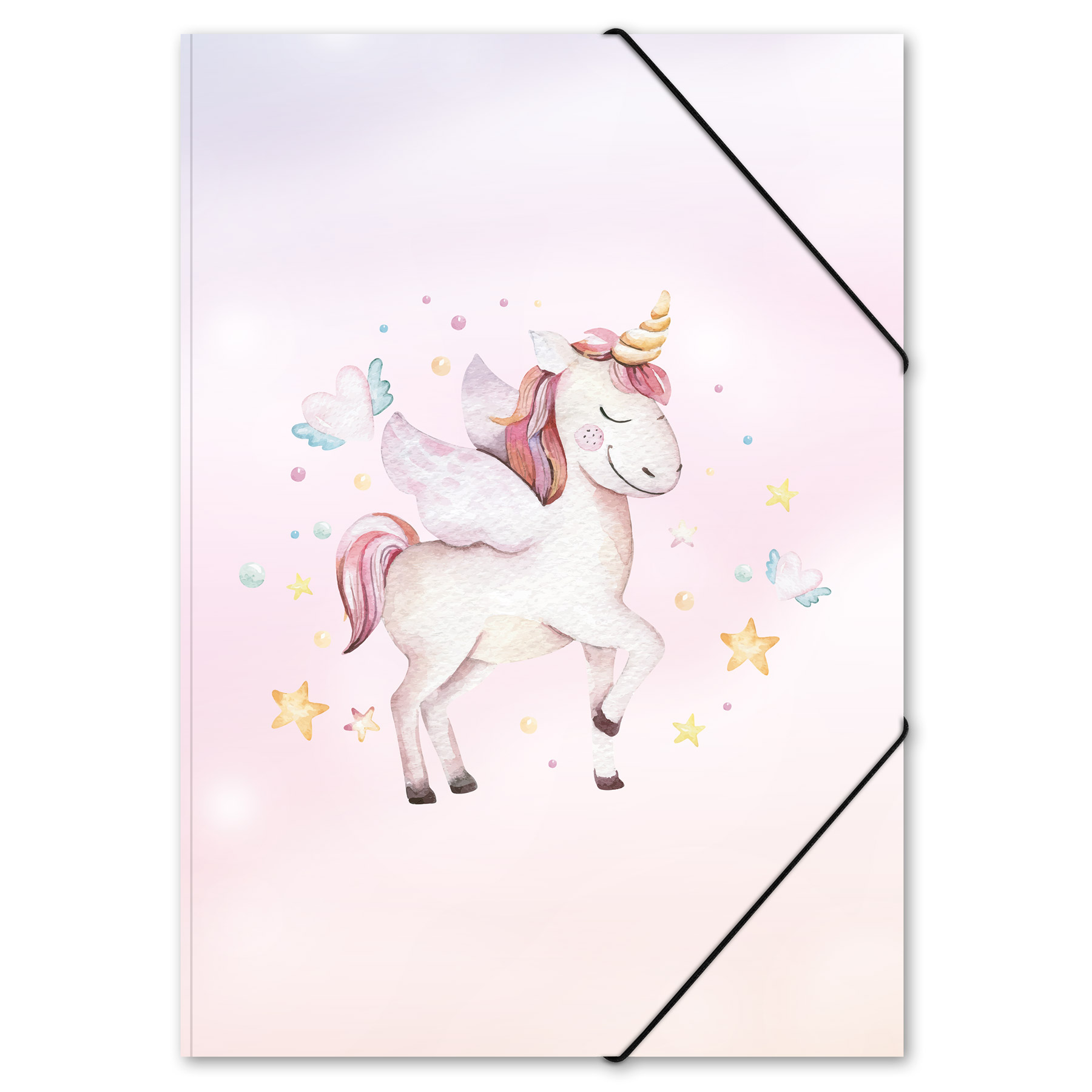 itenga Mappen SET Einhorn 4teilig: Collegeblock + Heftbo...