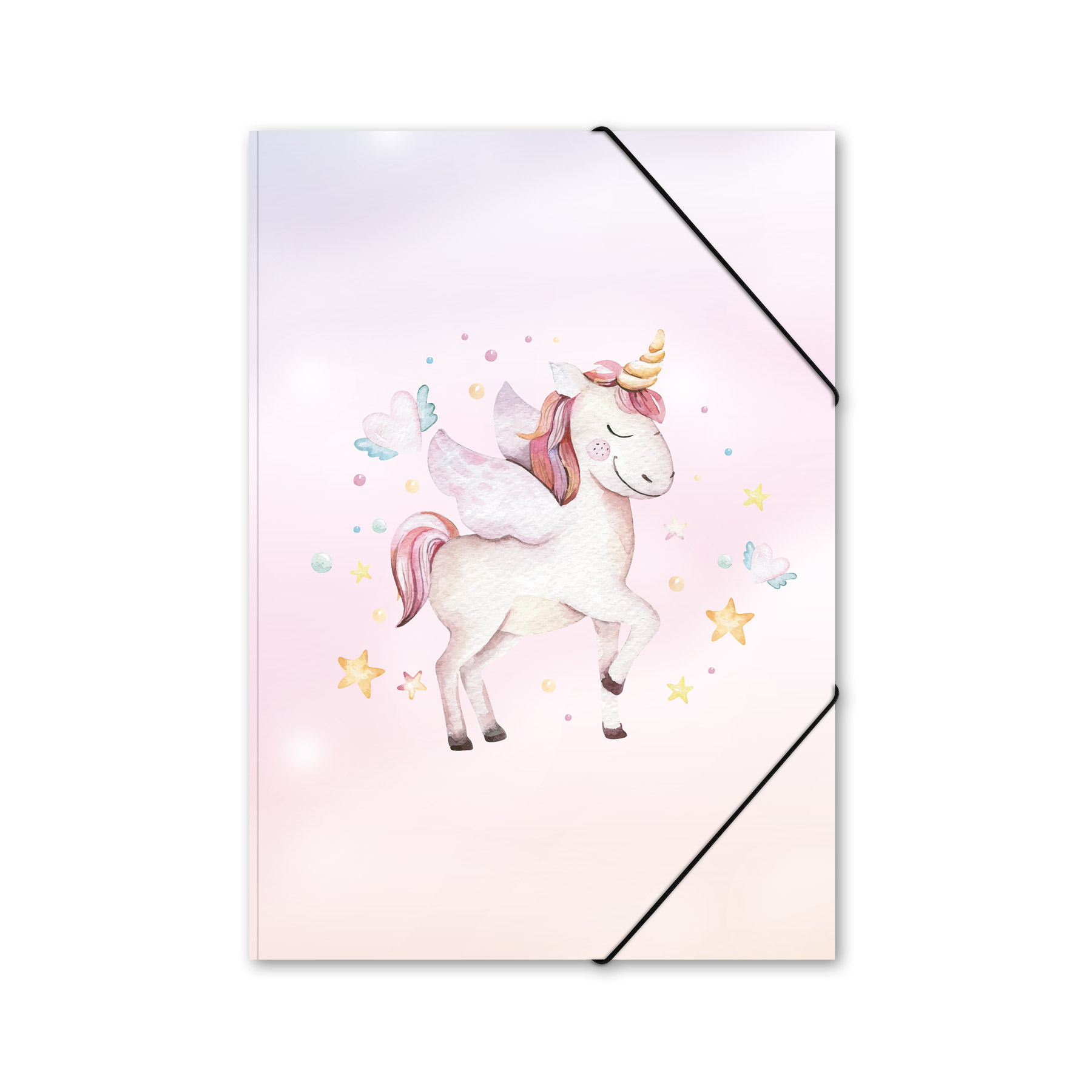 itenga Mappen SET Einhorn 4teilig: Collegeblock + Heftbo...
