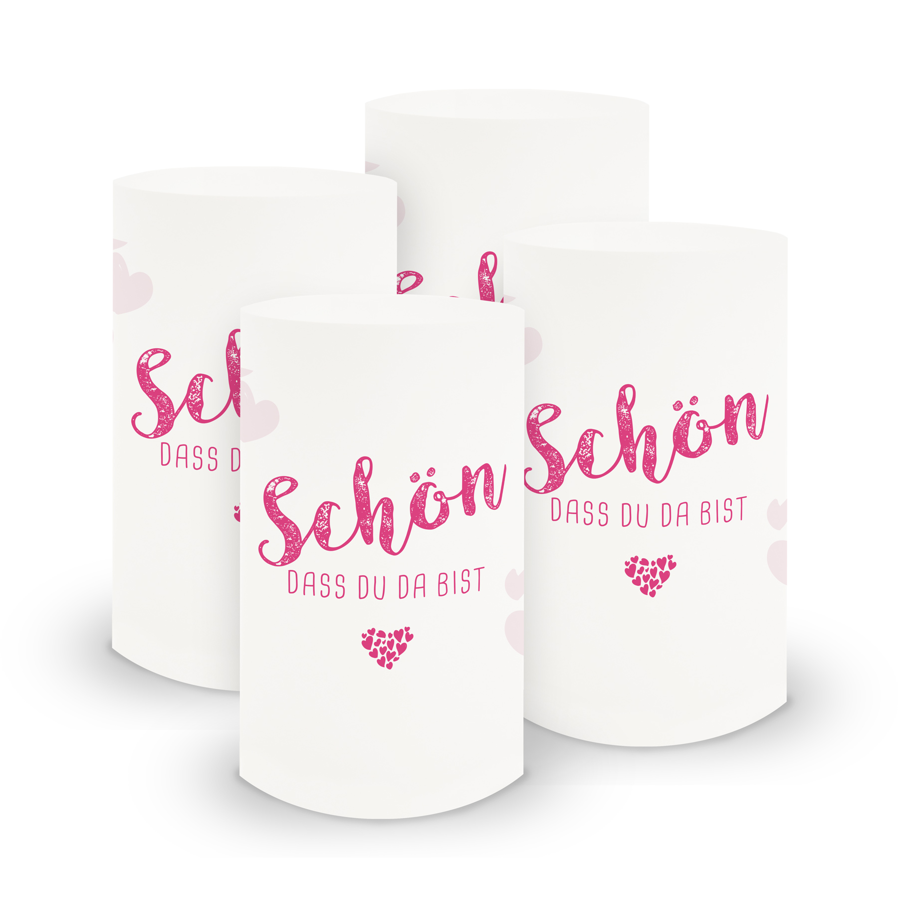 itenga 6x Windlicht + 40x Servietten - Sch�n dass du da ...