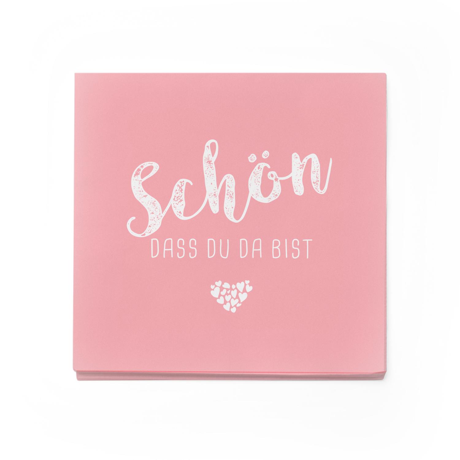 itenga 40x Serviette Sch�n dass du da bist rosa