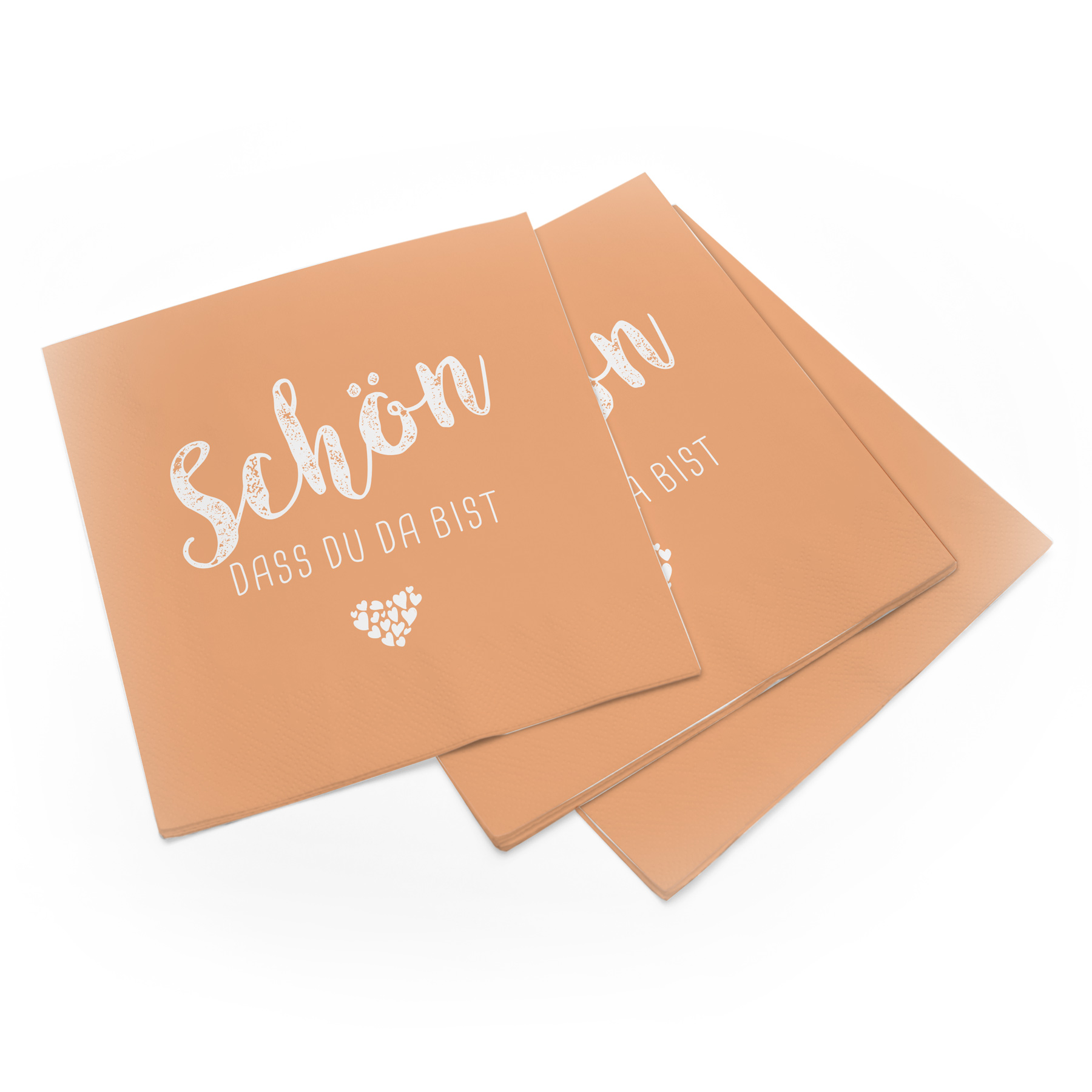 itenga 40x Serviette Sch�n dass du da bist apricot