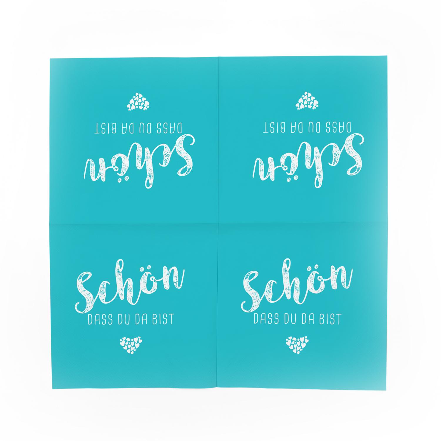 itenga 6x Windlicht + 40x Servietten - Sch�n dass du da ...