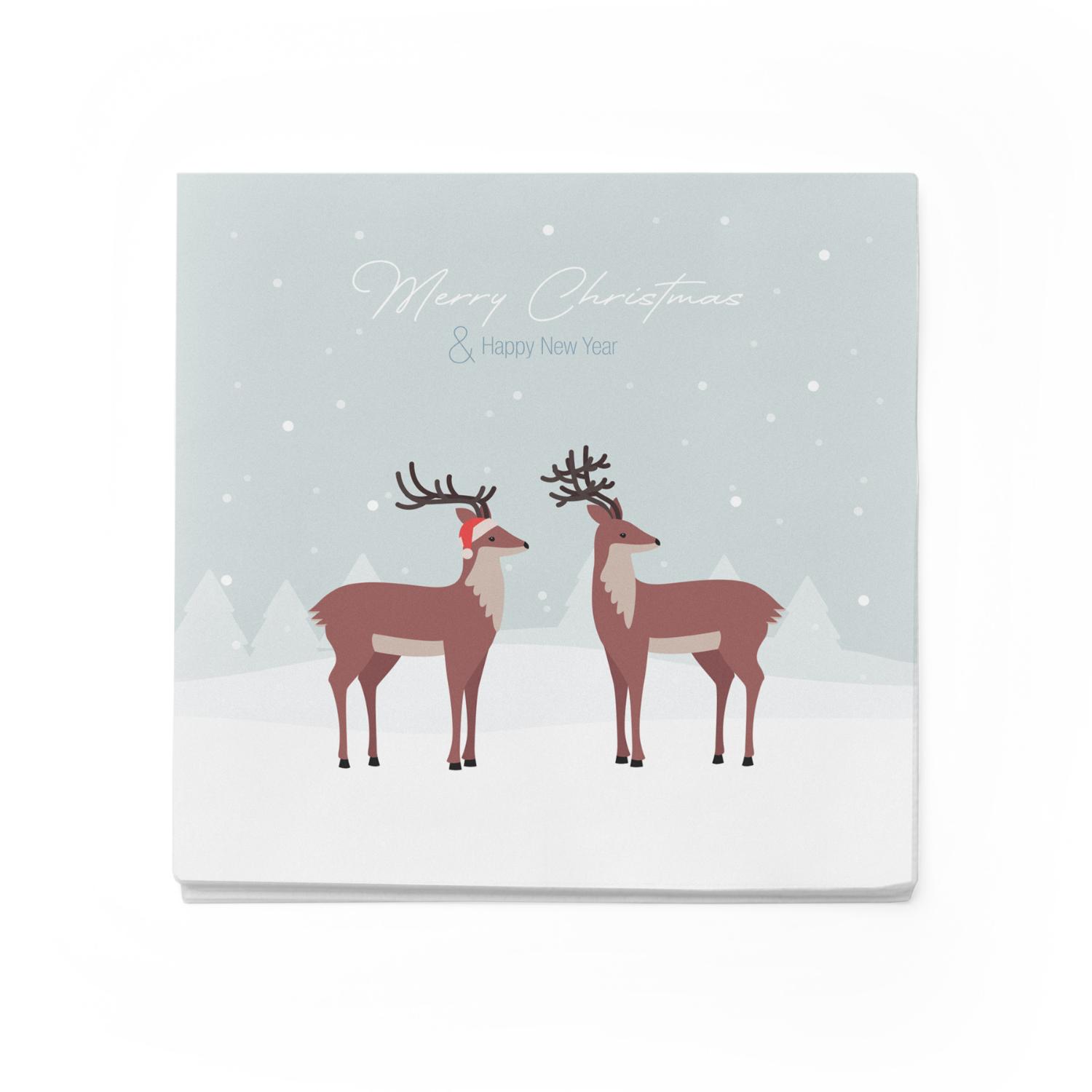 itenga 80x Serviette Weihnachten - Hirsche Set