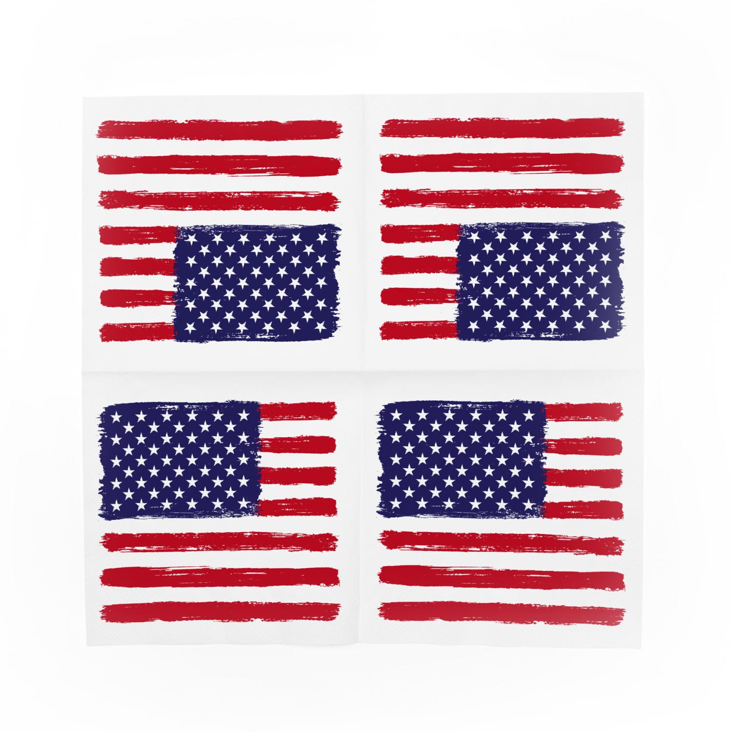 itenga 40x Serviette USA - Amerika Set