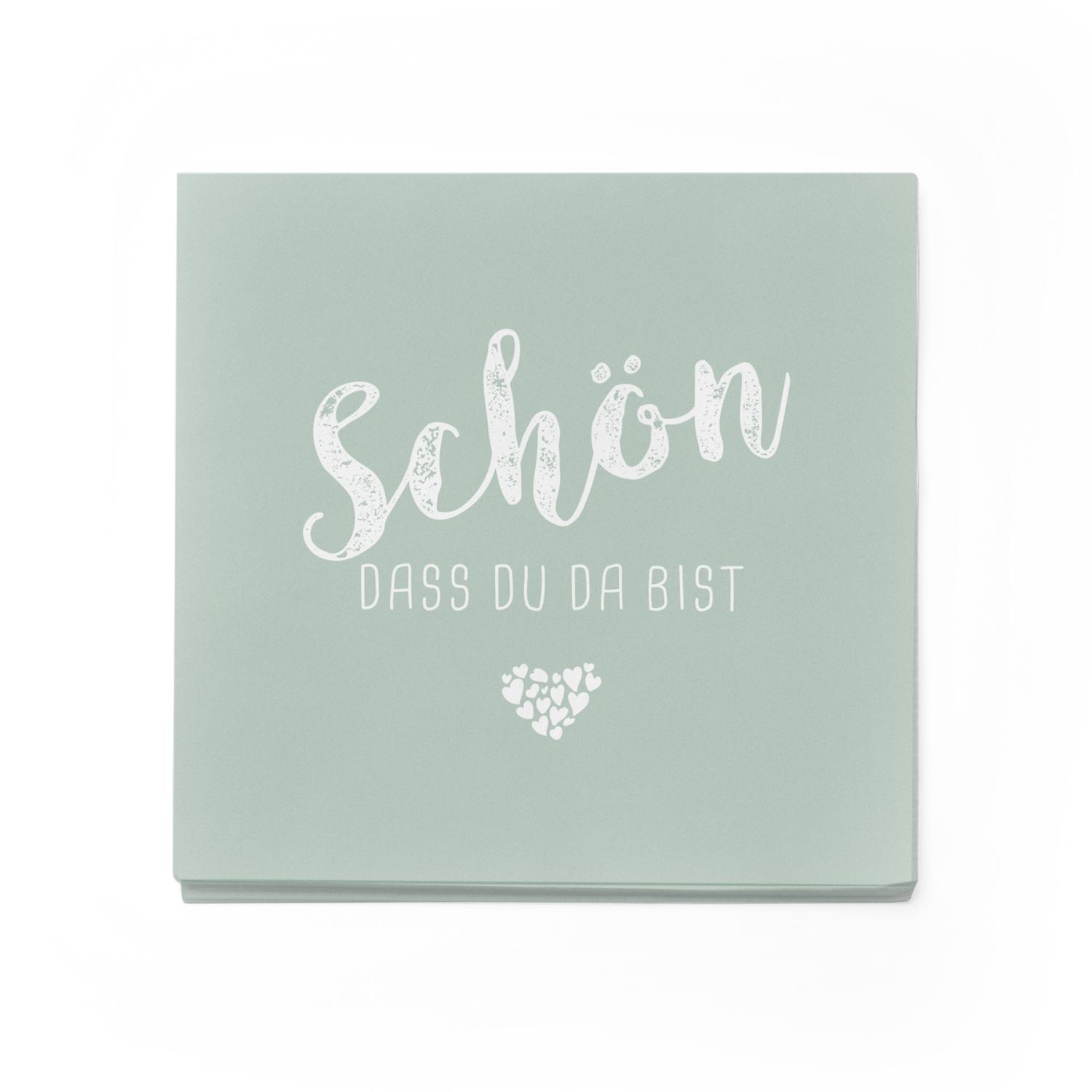 itenga 40x Serviette Sch�n dass du da bist eukalyptus Set